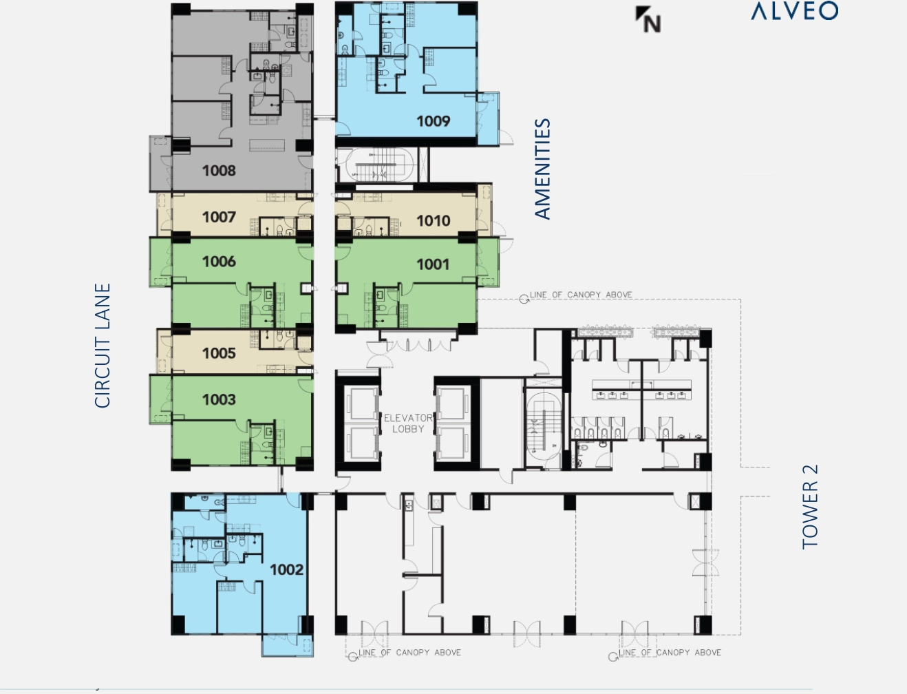 10th-floor amenity plan · Developer reference