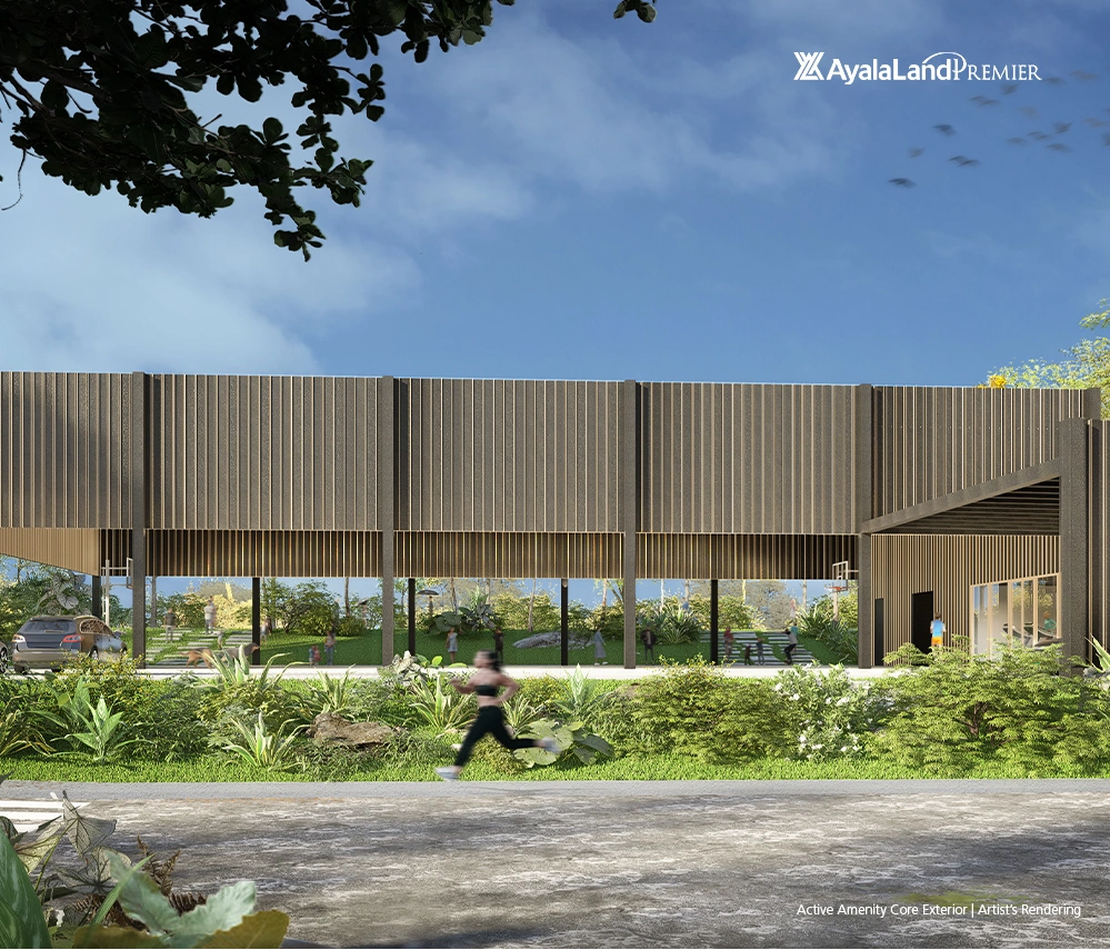Crescent Grove active amenity core exterior, artist’s rendering