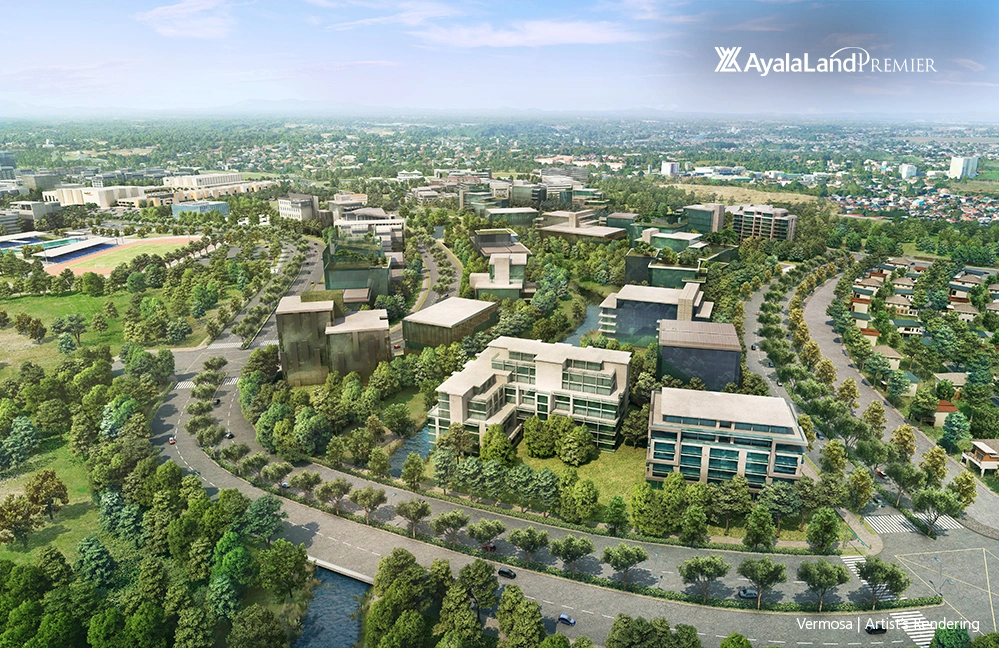 Aerial artist’s rendering of the wider Vermosa estate