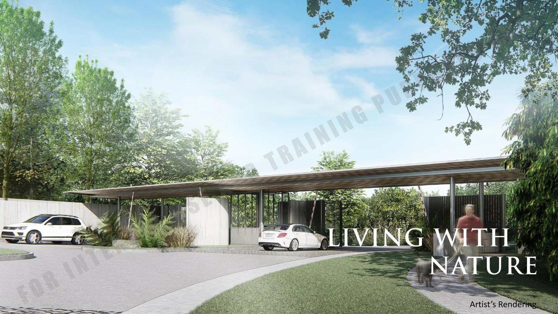 Lanewood Hills village entrance, artist’s rendering from supplied presentation