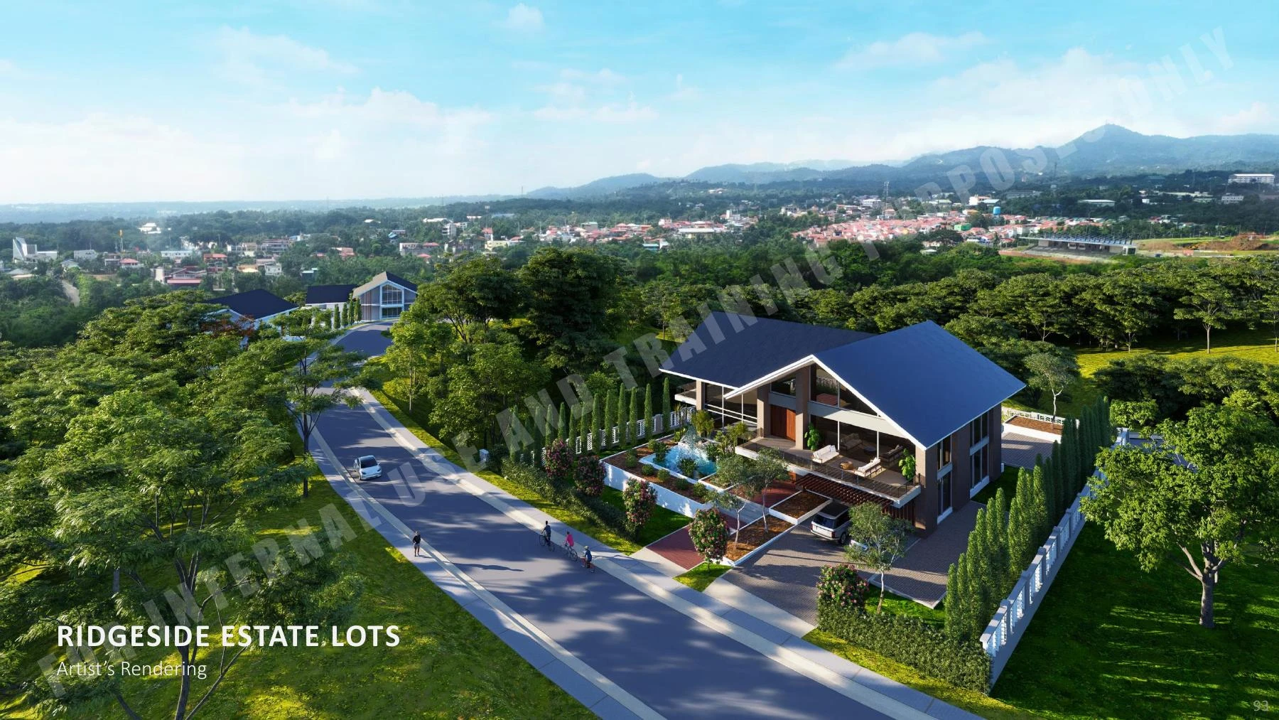 Ridgeside estate setting · Artist’s rendering