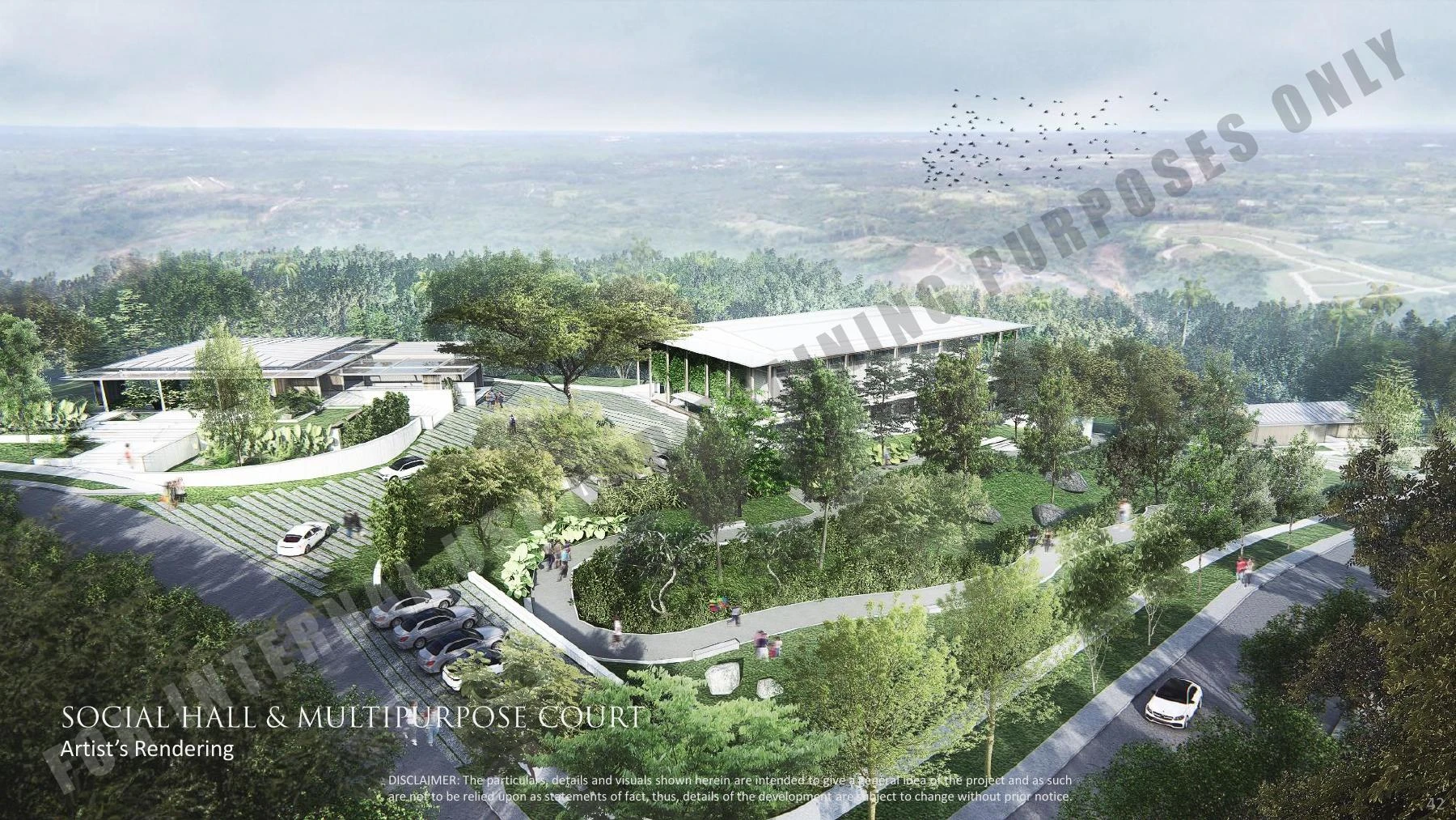 Social hall and multipurpose court · Artist’s rendering