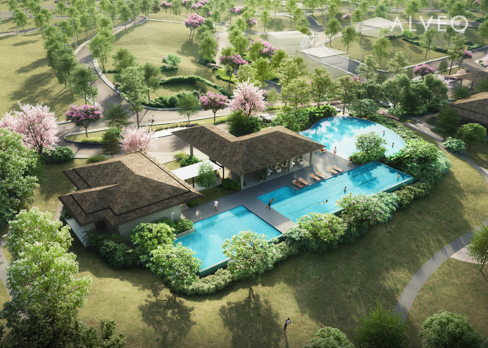 Sereneo The pool pavilion, artist’s perspective