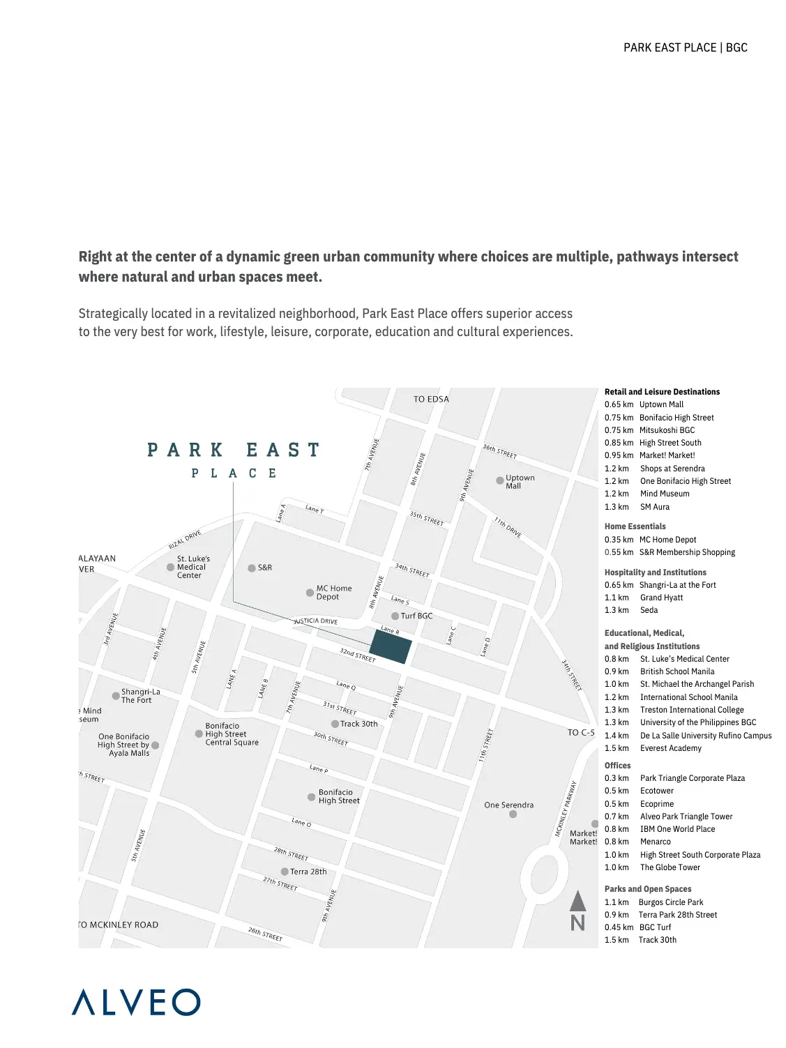 Park East Place BGC Location Map