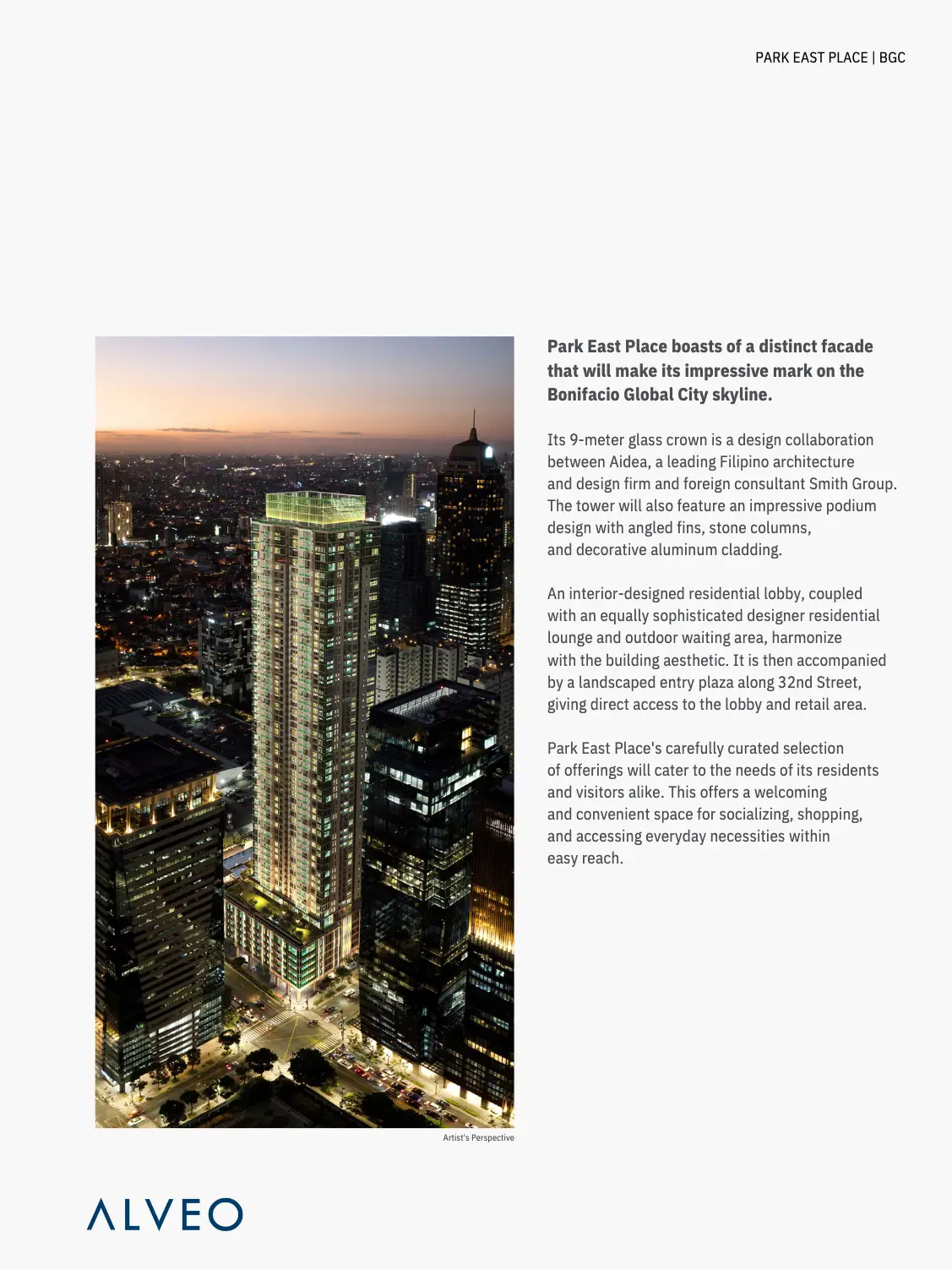 Park East Place Tower Facade